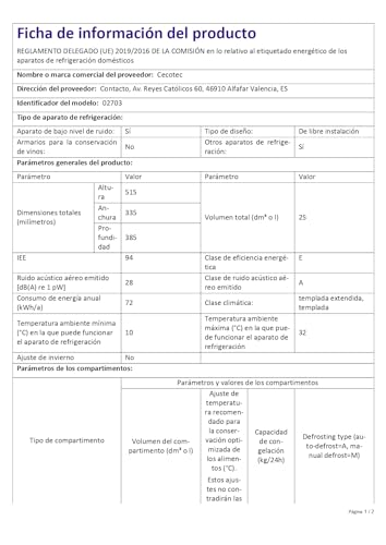 „Cecotec Bahamas Mini-Kühlschrank 25L – 12V/220V, Kühl- & Heizfunktion, Auto & Wohnwagen“
