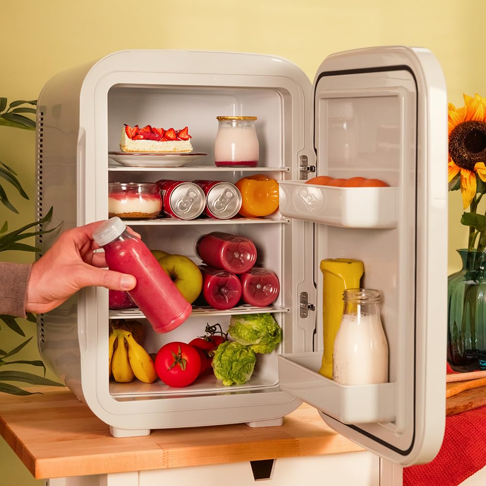 Cecotec Bahamas Pat Mini-Kühlschrank, 25 l, 25 l, Betrieb 12 V-220 V, kompatibel mit Auto und Wohnwagen, Kühl- und Heizfunktion, Temperaturbereich 7-65 °, einfacher Transport